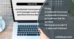 Fixing errordomain=nscocoaerrordomain&errormessage=could not find the specified shortcut.&errorcode=4 - Causes and Solutions!